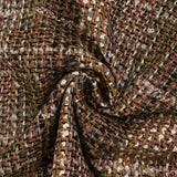Tweed de laine mélangée Flavie fond beige et noir