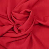 Crêpe de polyester rouge