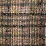 Tweed de laine mélangée Clémence ligne noire et canard fond beige et blanc