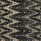 Tweed de coton et soie chevrons noir et gris