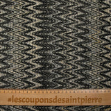 Tweed de coton et soie chevrons noir et gris