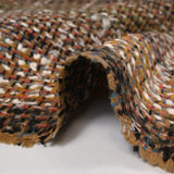Tweed de laine mélangée Flavie fond beige et noir