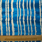 Viscose imprimée rayée effet tie & dye bleu