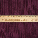 Velours côtelé fourré double face lie de vin