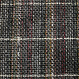 Tweed de laine mélangée Sidonie ligne blanche fond noir, blanc et multicolore