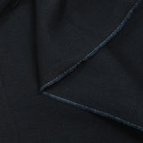 Sergé de laine mélangée bleu marine