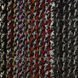 Tweed de laine mélangée Olympe rayé fond anthracite