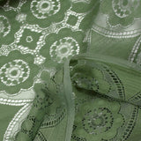 Dentelle polyester bohème kaki