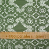Dentelle polyester bohème kaki