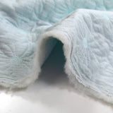 Double gauze quilted baby blue flowers