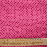 Satin de soie imprimé carrés de fleurs fuchsia