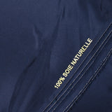 Satin de soie 100% bleu marine