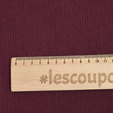 Velours côtelé sherpa double face lie de vin