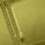 Satin de soie 100% vert tilleul