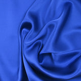 Satin de soie 100% bleu électrique