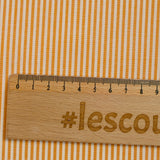 Coton fin tissé-teint Sophie rayé 2mm fond melon