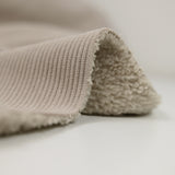 Velours côtelé sherpa double face beige