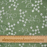 Fondo de marguerite caki bordado de poliéster de poliéster
