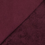 Velours côtelé sherpa double face lie de vin