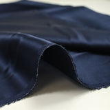 Satin de soie 100% bleu marine