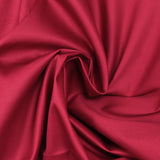 Popeline de coton satinée rouge framboise