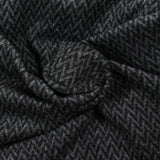 Laine mélangée zig zag gris