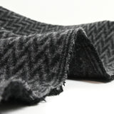 Laine mélangée zig zag gris
