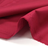 Popeline de coton satinée rouge framboise