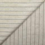 Polyviscose and striped linen Maud Ecru background