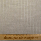 Polyviscose et lin rayé Maud fond beige