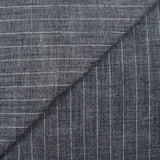 Polyviscose and striped linen Maud Wide blue background