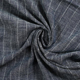 Polyviscose and striped linen Maud Wide blue background
