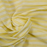 Coton fin tissé-teint rayé Amandine fond jaune