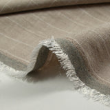 Polyviscose et lin rayé Maud fond beige