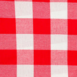 Polycoton Vichy 60 mm rouge et blanc