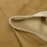 Ocher sheepskin suede bomber