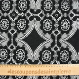 Dentelle polyester bohème noir