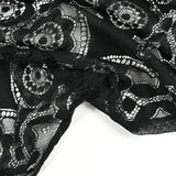 Dentelle polyester bohème noir