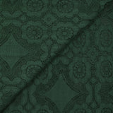 Dentelle polyester bohème vert forêt