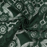 Dentelle polyester bohème vert forêt