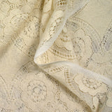 Dentelle polyester bohème sable