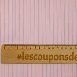 Coton tissée-teinte marine fond rose