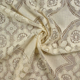 Dentelle polyester bohème sable