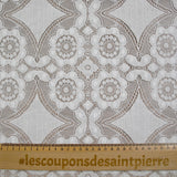 Encaje de poliéster bohemio blanco