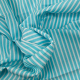 Popeline de coton tissée-teinte rayée 5mm curaçao