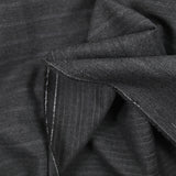 Tissu tailleur laine mélangée rayé gris anthracite