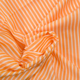 Popeline de coton tissée-teinte rayée 5mm mandarine