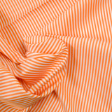 Popeline de coton tissée-teinte rayée 3mm mandarine