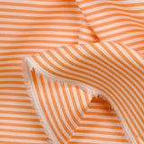 Popeline de coton tissée-teinte rayée 3mm mandarine