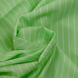 Popeline de coton tissée-teinte rayée fond citron vert
